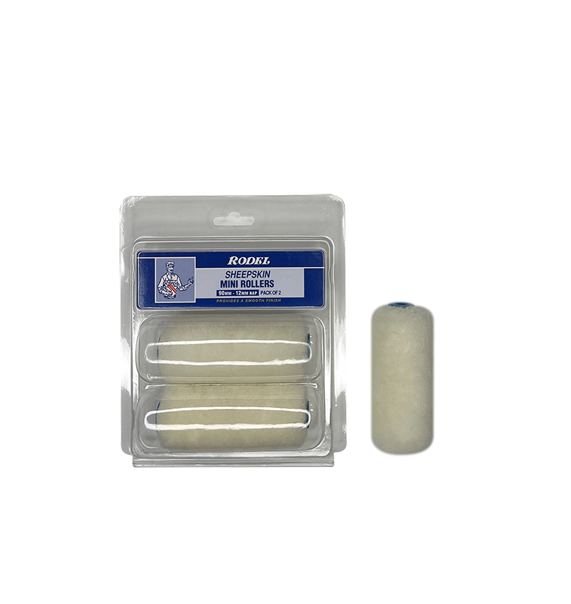 Sheepskin Mini Rollers 90mm-12mm Nap Pk of 2